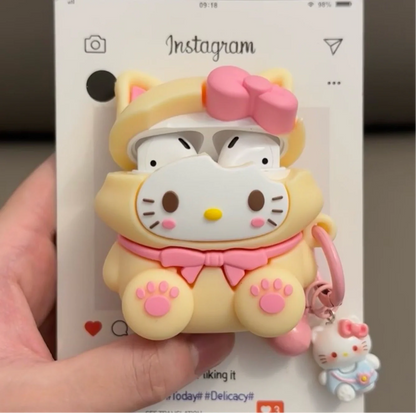 HelloKitty Cute Airpods Case With Charm