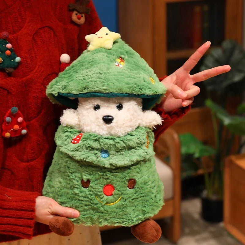 Christmas Tree Pup Plushie Set