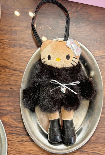 Hello Kitty Fur Babe Keychain Bag Charm