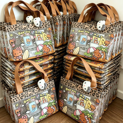 Leopard Print Hello Kitty Clear Tote Bag