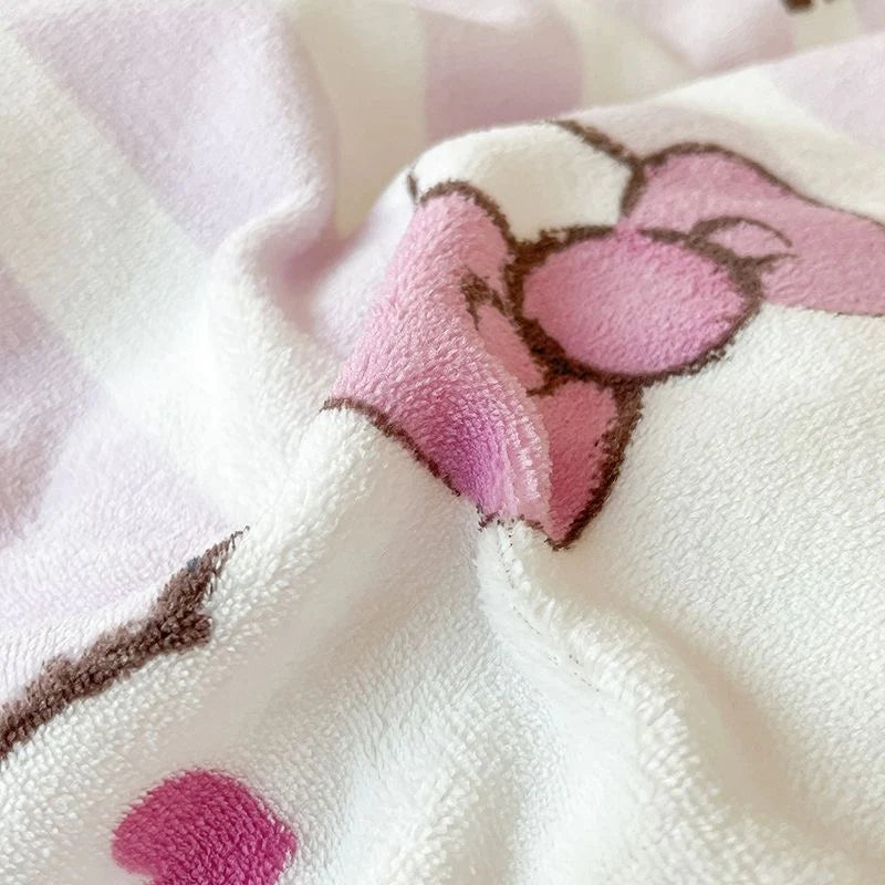 Hello Kitty Thick Coral Fleece Bedding Set