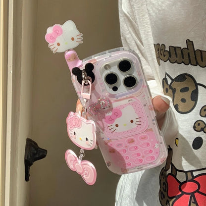 HelloKitty Pink Phone Shape Retro Design Cute Kawaii Phone Case