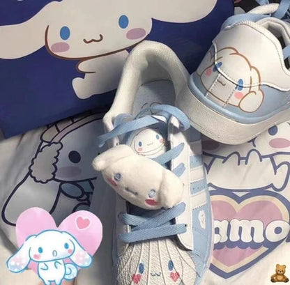 Cinnamoroll & Hello Kitty Kawaii Face Sneakers