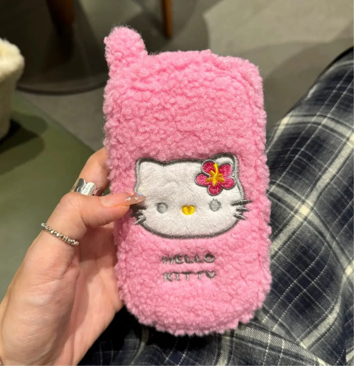 HelloKitty Dreamy Pink Fuzzy Phone Case