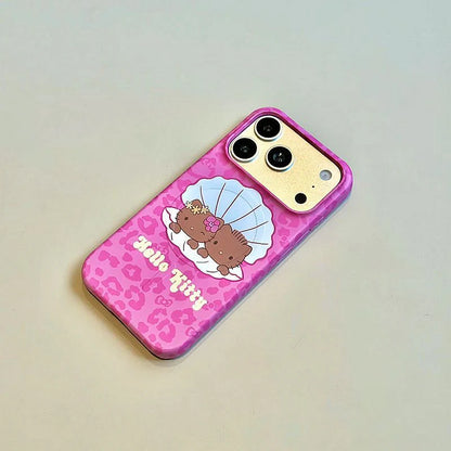 Brownie Hello Kitty Pink Leopard iPhone Case