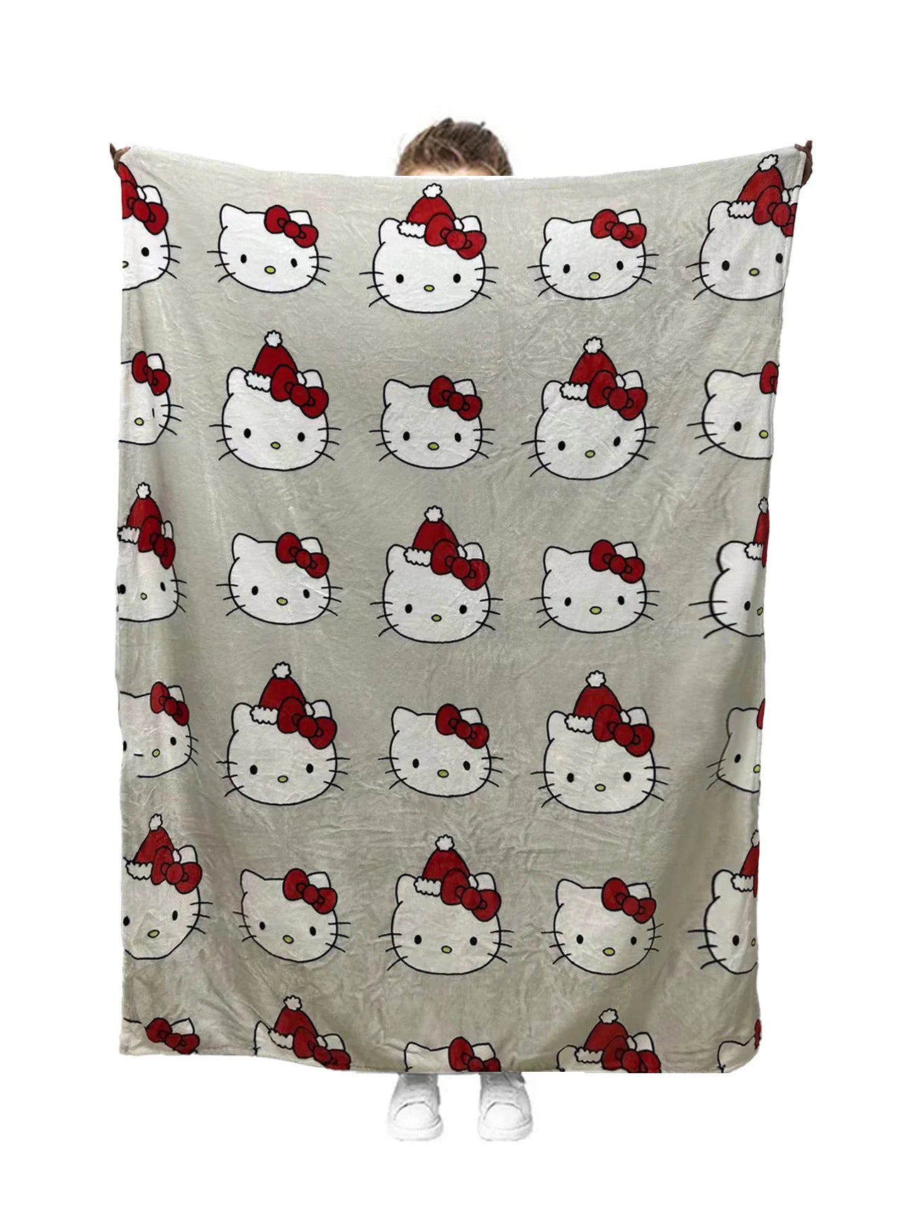 Hello Kitty Holiday-Themed Throw Blanket