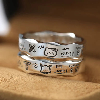 Sanrio Sterling Silver Graffiti Ring