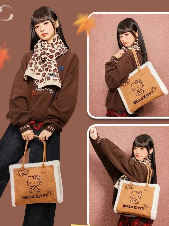 HelloKitty Oversize Fluffy Shopper Tote Bag