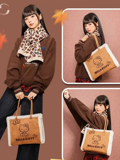 HelloKitty Oversize Fluffy Shopper Tote Bag