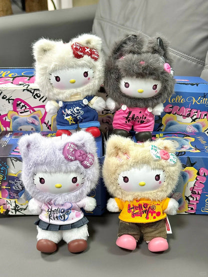 Hello Kitty Graffiti Fuzzy Plush Doll