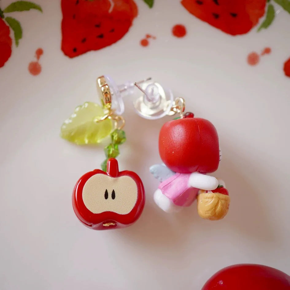 Hello Kitty Apple Dream Asymmetric 925 Earrings – In Kawaii Shop