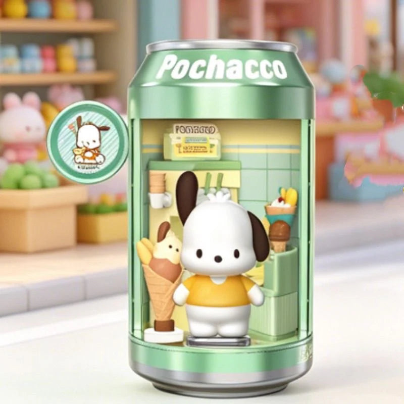 Sanrio Characters Soda Can Blind Box - Dessert Shop Street Mini Building Blocks
