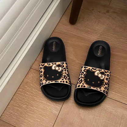 Hello Kitty Leopard Print Slippers