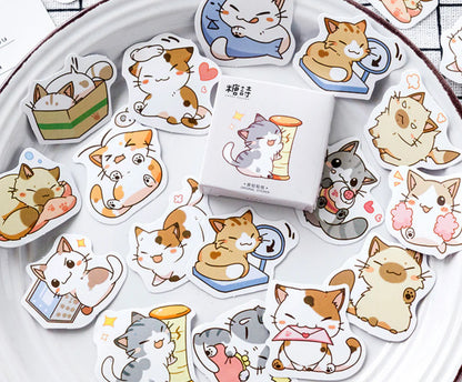 Little Chibi Cat Stickers – 45 Expressive Kitty Designs