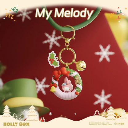 Sanrio Christmas Wreath Keychain