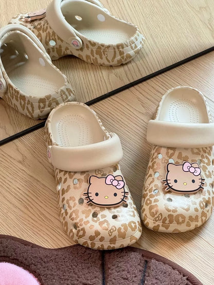 Hello Kitty Leopard Print Clogs