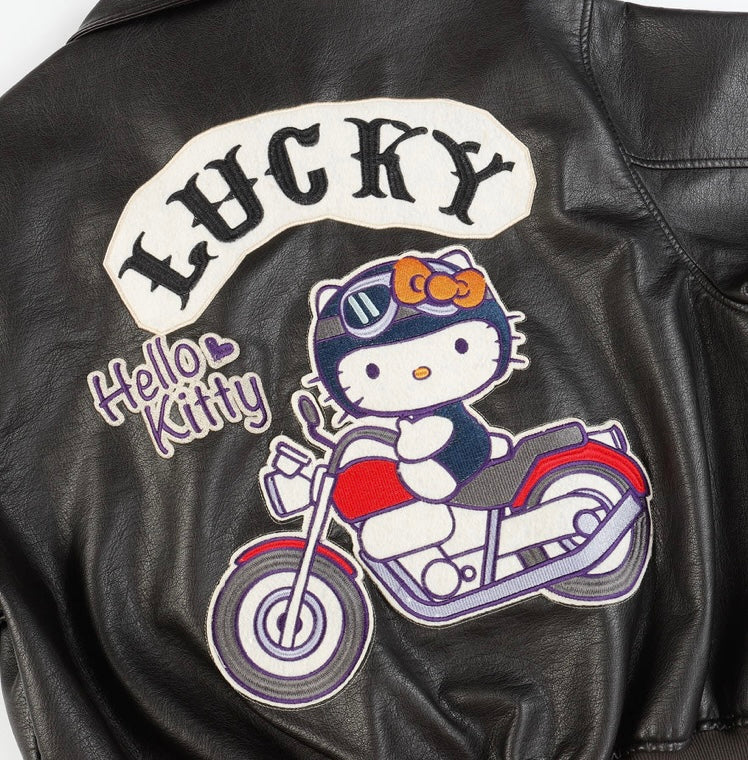 Hello Kitty Glam Rider Leatherette Jacket