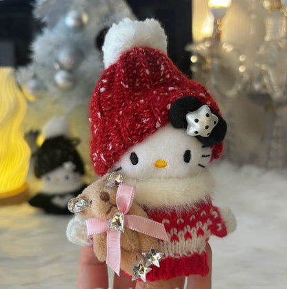 Hello Kitty Winter Hugs Plushie Keychain