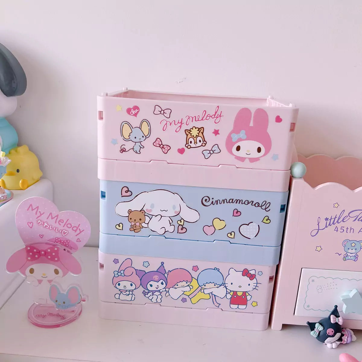 Kawaii Sanrio Cinnamoroll My Melody Trolley Mini Desktop Storage