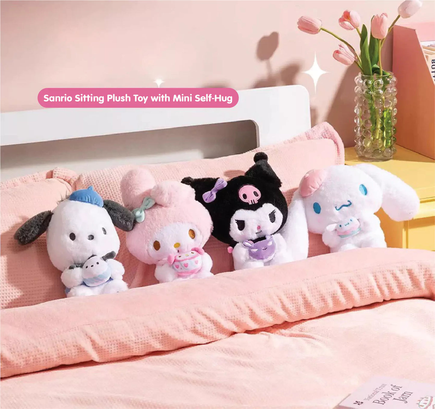 Sanrio Sitting Plush Toy with Mini Self-Hug