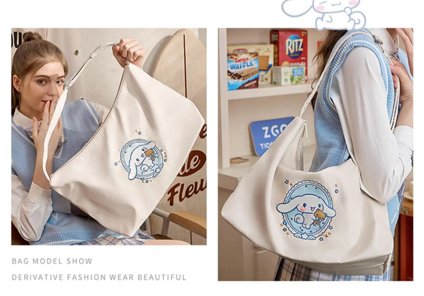 Sanrio x Tidecolor Spacious Hobo Bag