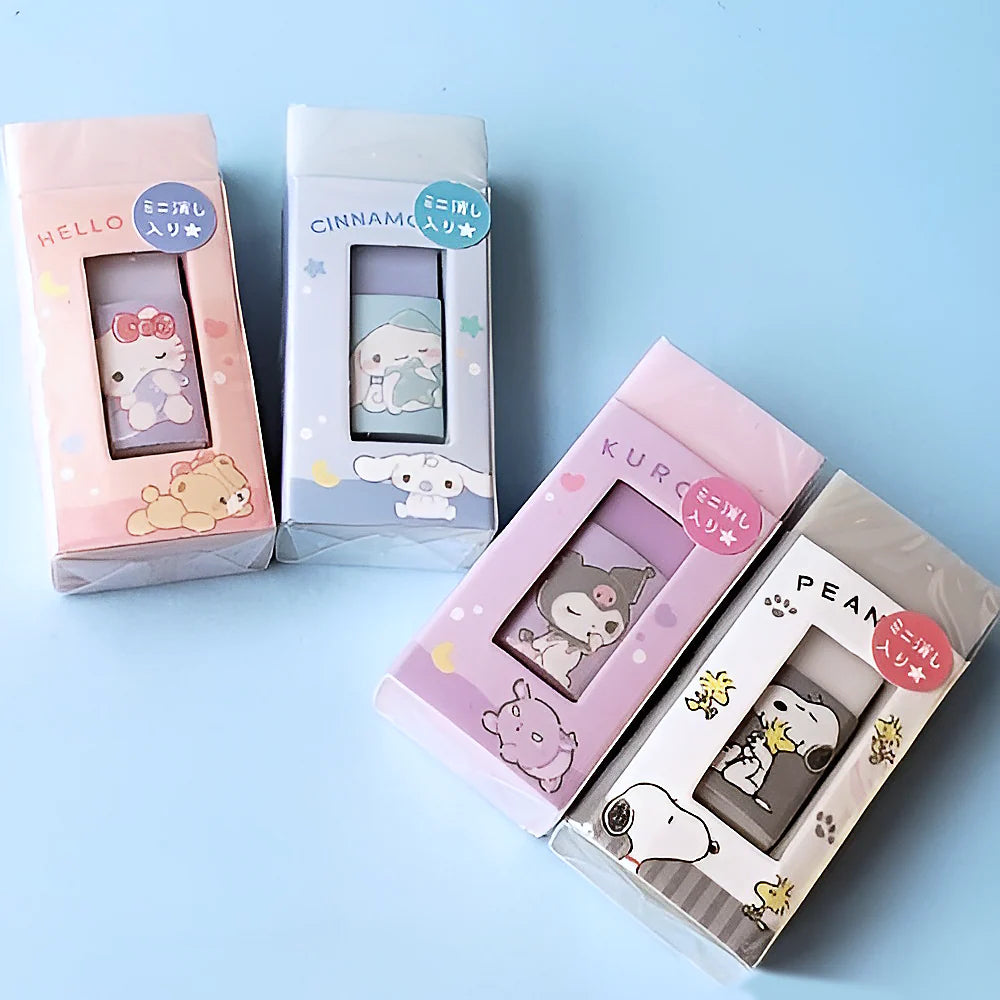 Sanrio & Peanuts Eraser Duo – Big Eraser with Hidden Mini Inside