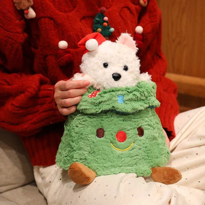 Christmas Tree Pup Plushie Set