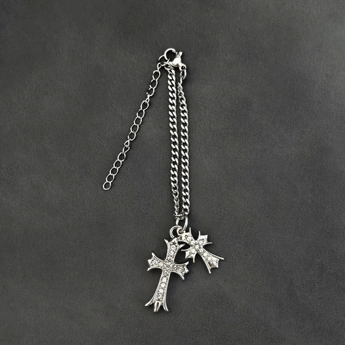 Labubu Gothic Punk Couple Outfit Set – Black Leather Style (Outfit Only)