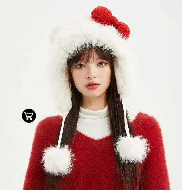 Hello Kitty Fluffy Ear Hat