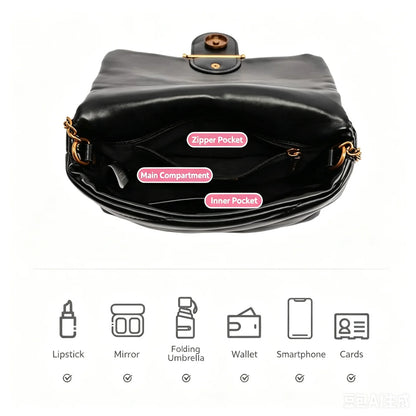 Kitty Quilted Chain Crossbody Bag