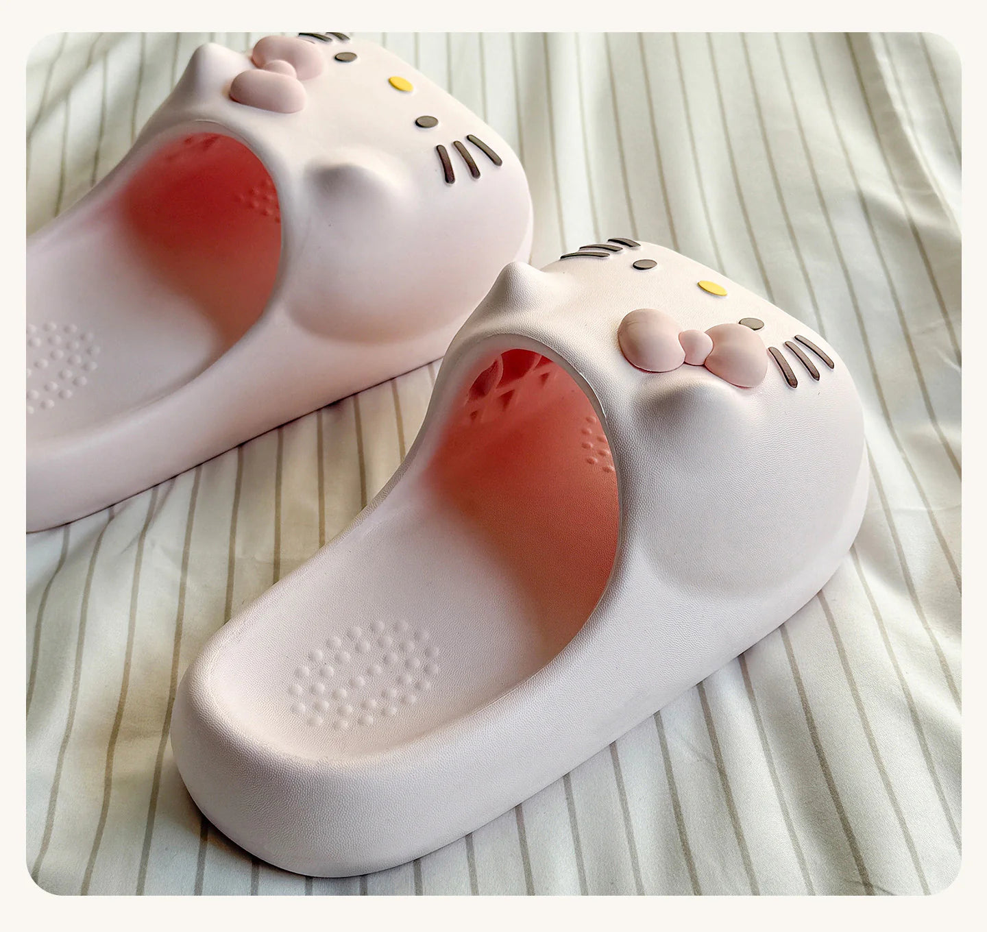 Hello Kitty 3D Bow Cloud Slippers