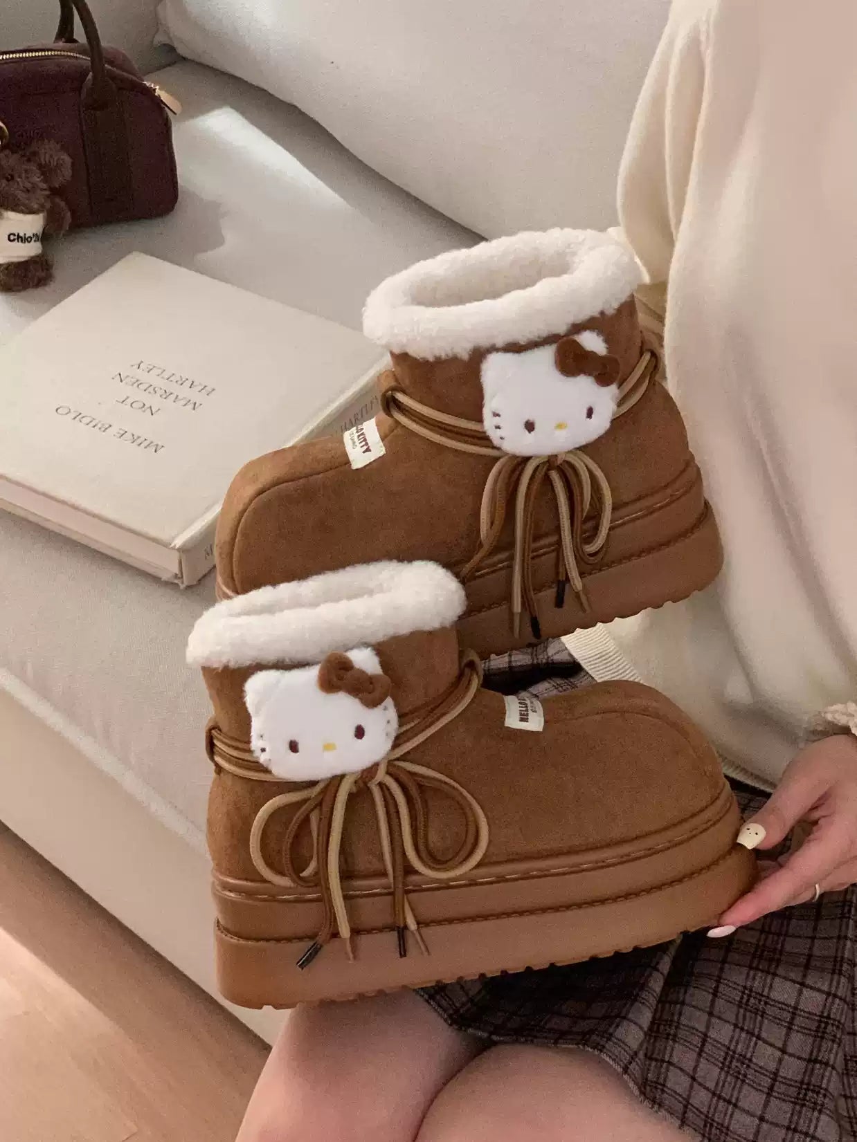 Hello Kitty Cozy Caramel Boots