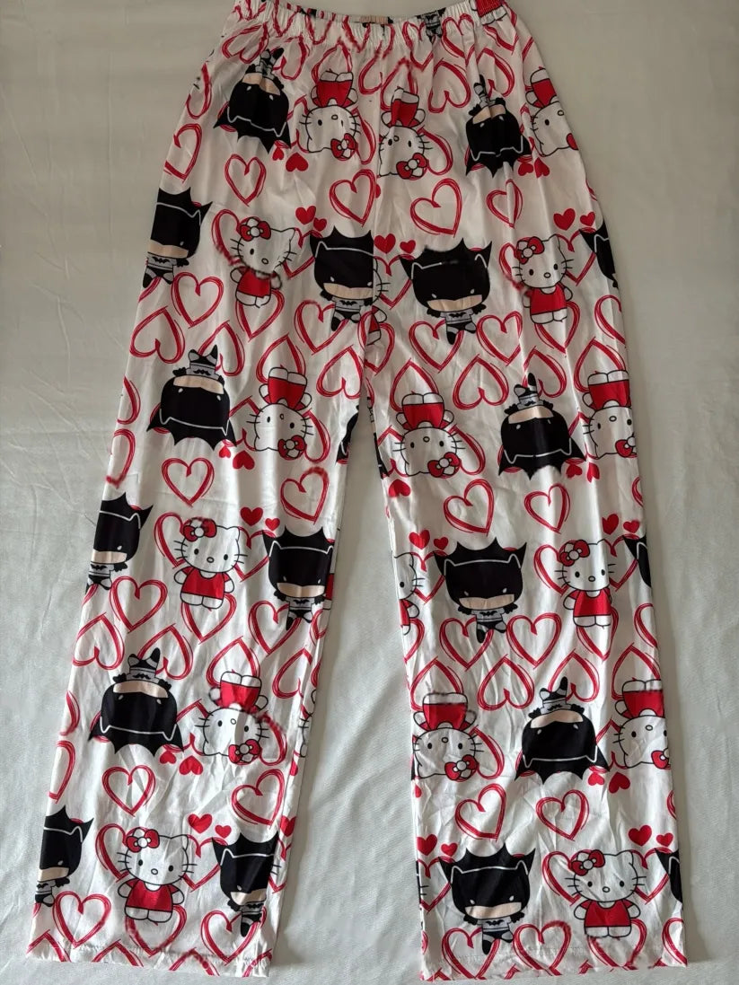 Hello Kitty x Batman Print Lightweight Pajama Pants