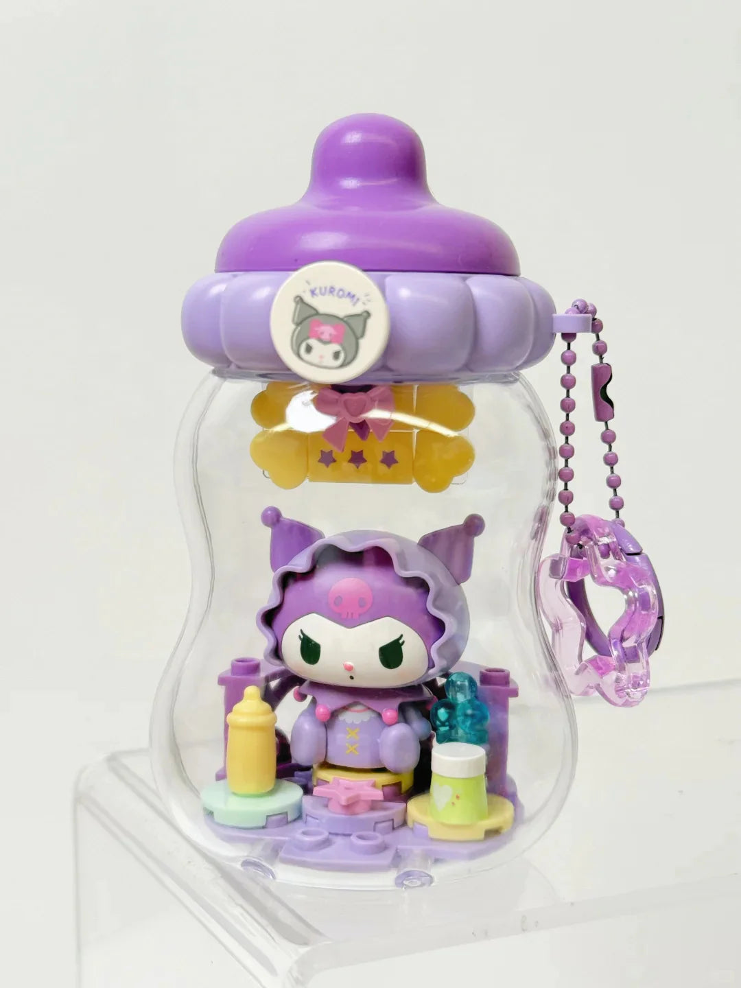 Sanrio Characters Baby Bottle Building Blocks Blind Box Keychain