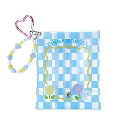 Sanrio Clear Snap Mini Pouch (Pastel Check Series)