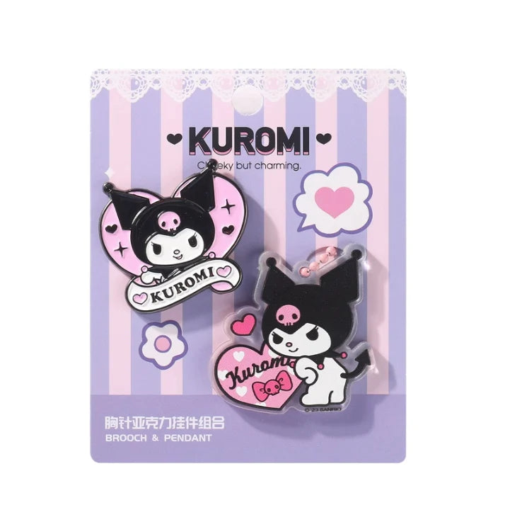 Sanrio Medal Pin and Charm Set