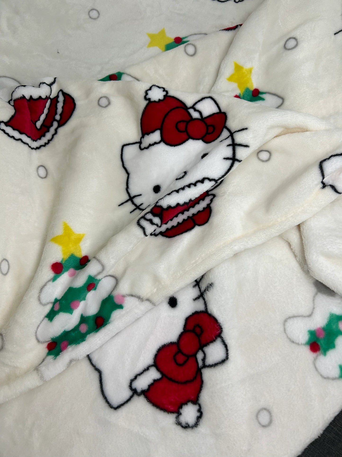 Hello Kitty Holiday-Themed Throw Blanket