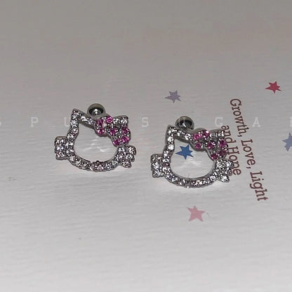 Sparkling HelloKitty Whisper Ear Cuff Set