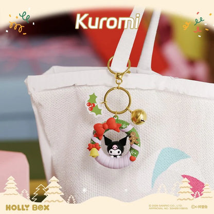 Sanrio Christmas Wreath Keychain