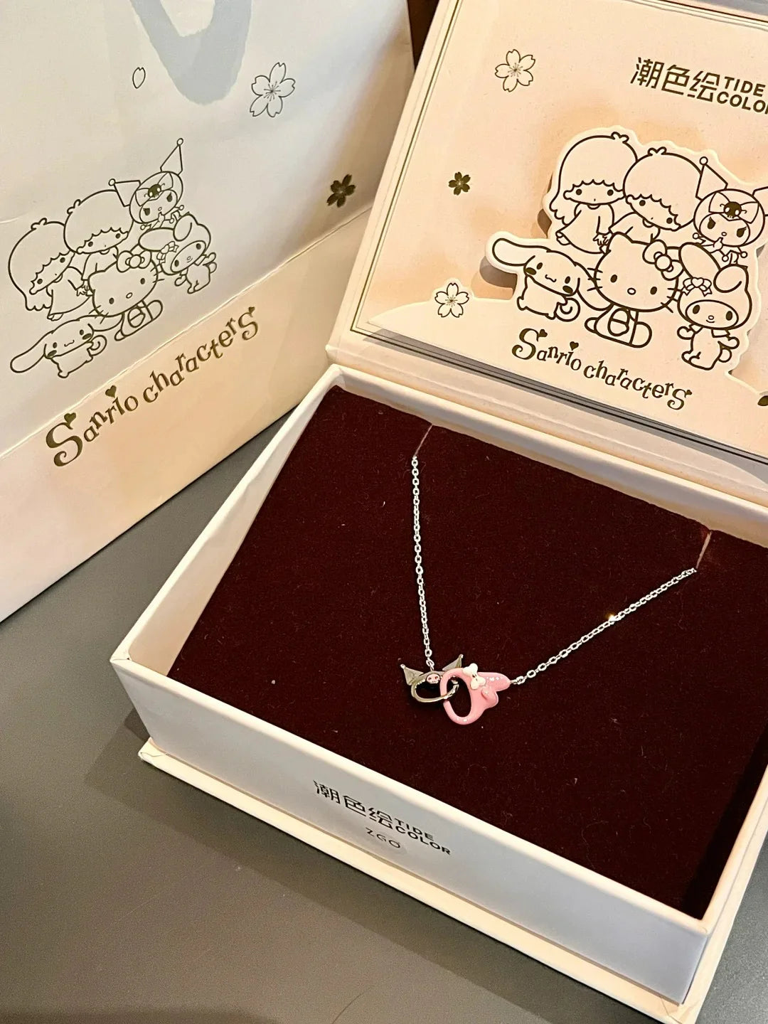 My Melody and Kuromi Hook Together Necklace