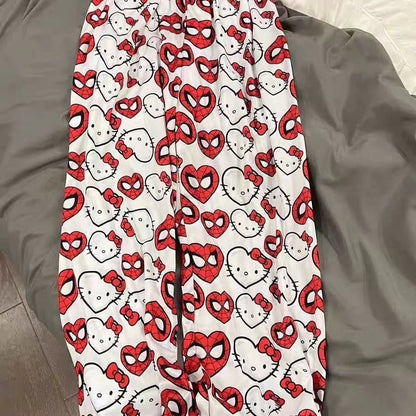 Hello Kitty VS Spider Man Pajama Pants