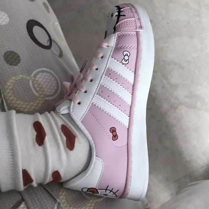 Cinnamoroll & Hello Kitty Kawaii Face Sneakers