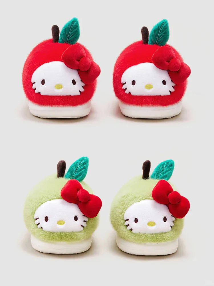Hello Kitty Apple & Pear Plush Slippers