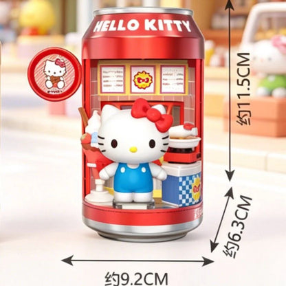 Sanrio Characters Soda Can Blind Box - Dessert Shop Street Mini Building Blocks