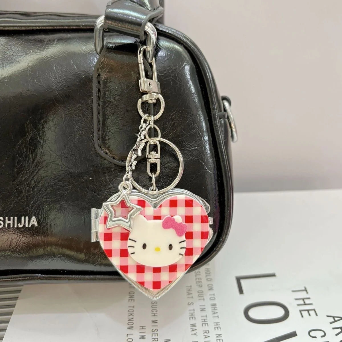 Hello Kitty Heart Mirror Keychain