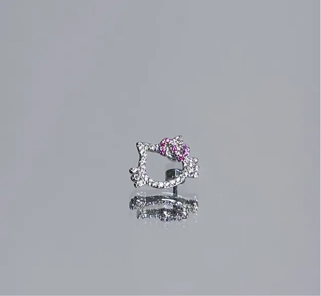 Sparkling HelloKitty Whisper Ear Cuff Set