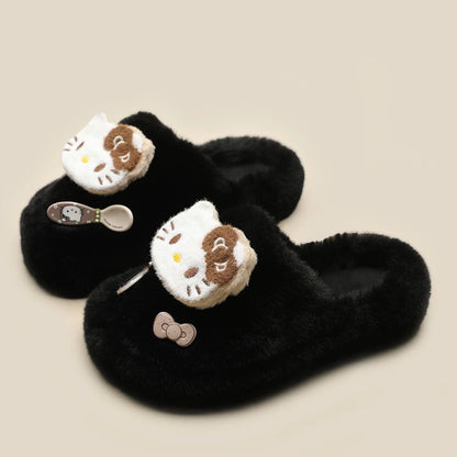 Hello Kitty Soft Fur Slippers