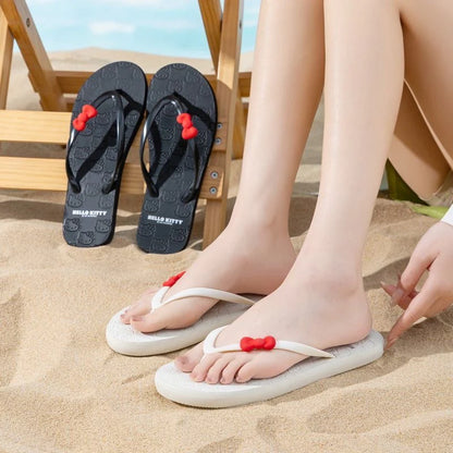 Hello Kitty 3D Red Bow Summer Beach Flip Flops