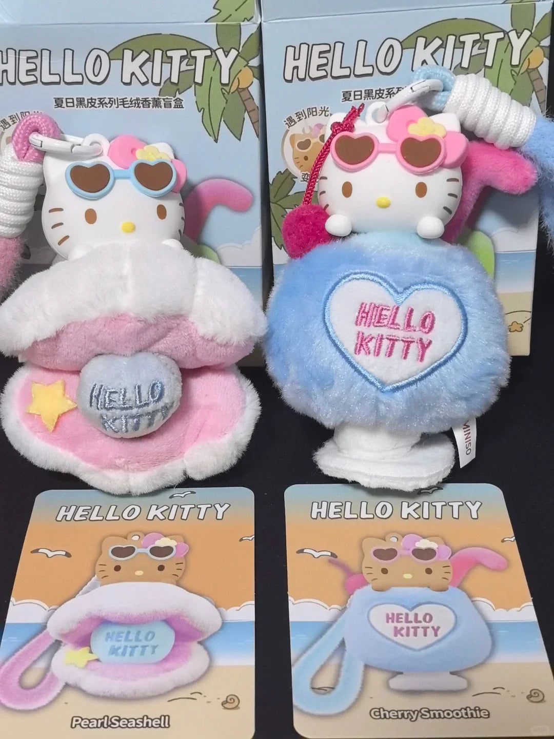 Hello Kitty Tropical Plush Keychain – Sun Activated Tanning Effect