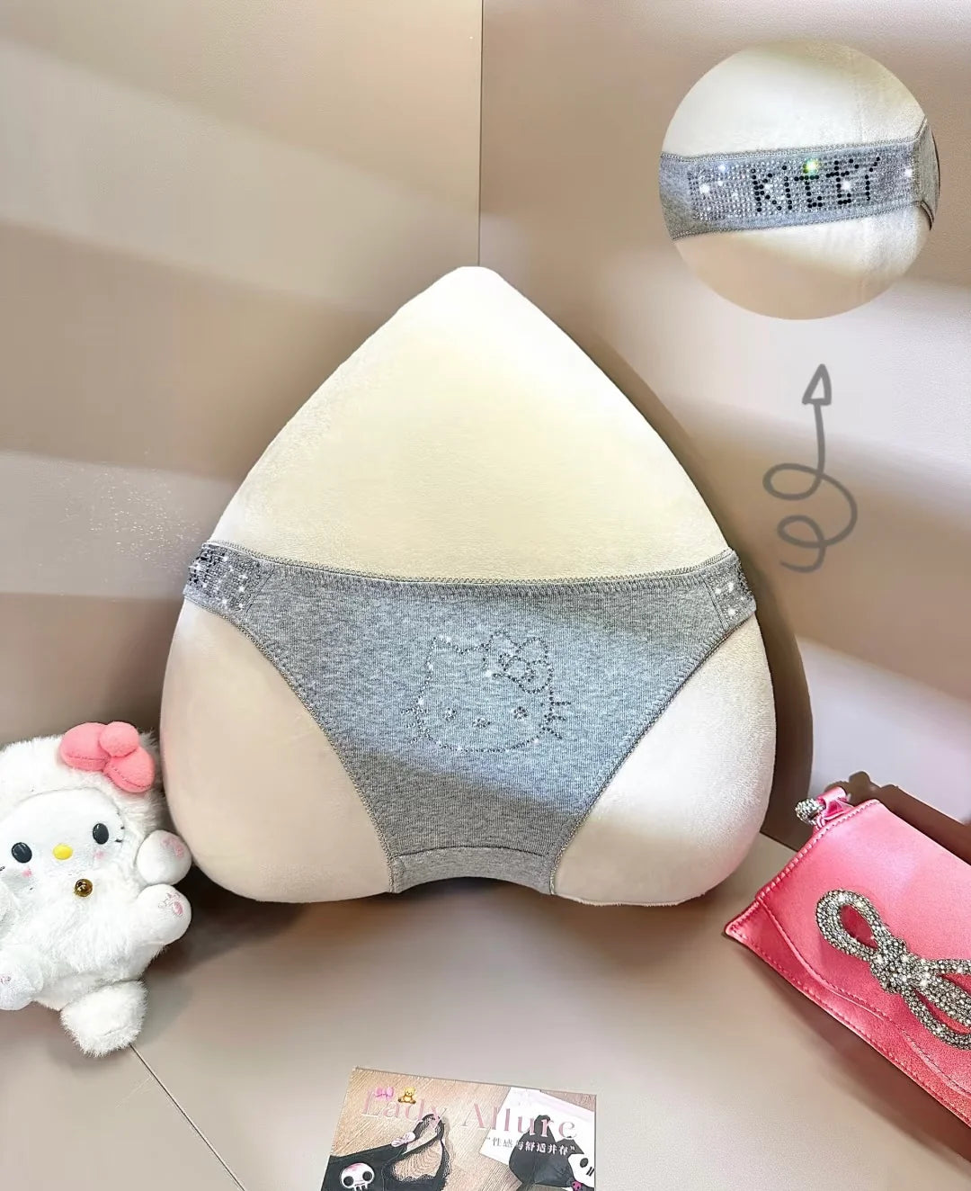 Hello Kitty Dazzle Briefs Kawaii Crystal Underwear